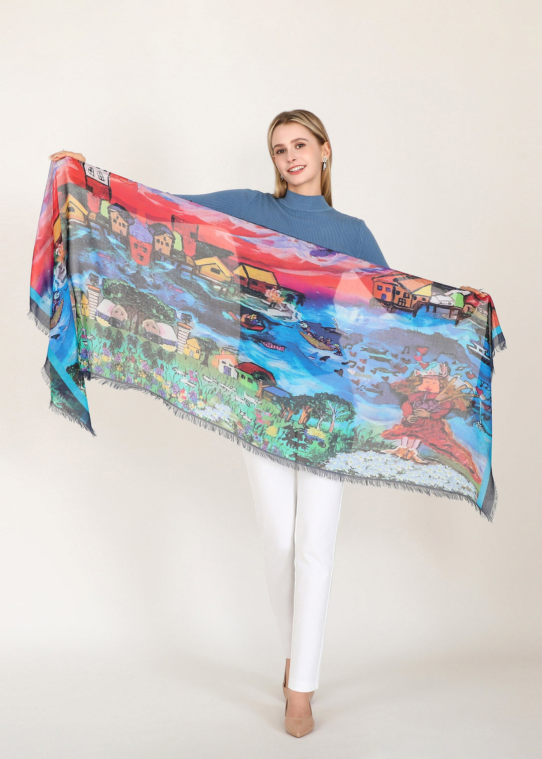 New Forever Oblong Size Silk Modal Scarves
