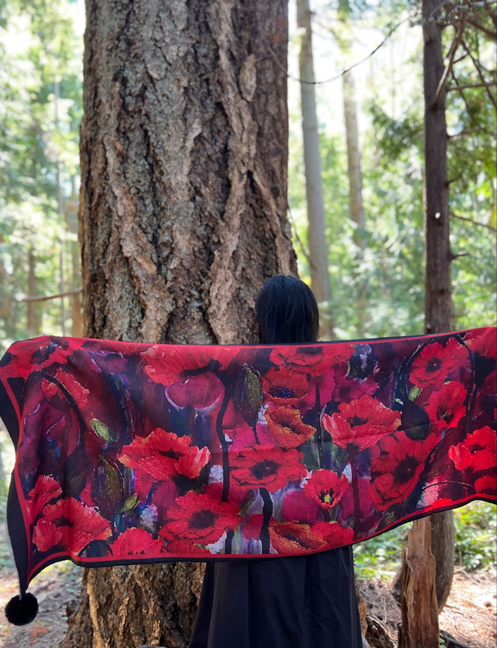 D-906OBS  BRUSHED SILK WARM AND FUZZY PLANT A SEED OF FAITH -  FAITH LIKE A POPPYSEED!