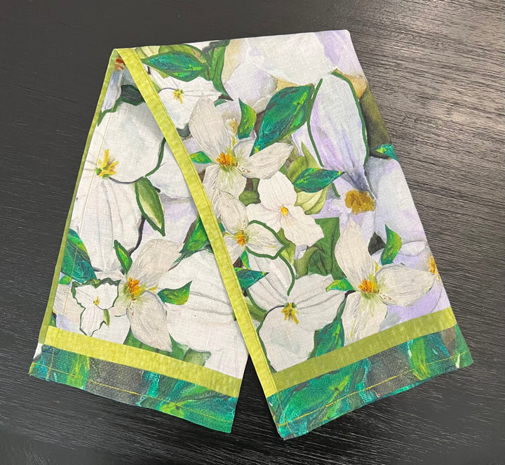 D-446LTT ONTARIO TRILLIUM ORGANIC LINEN TEA TOWEL