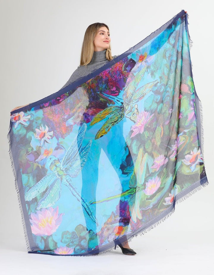 D-470 RISE UP DRAGONFLY SCARF