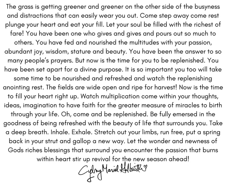 D-620 THE REPLENISHING- HORSES