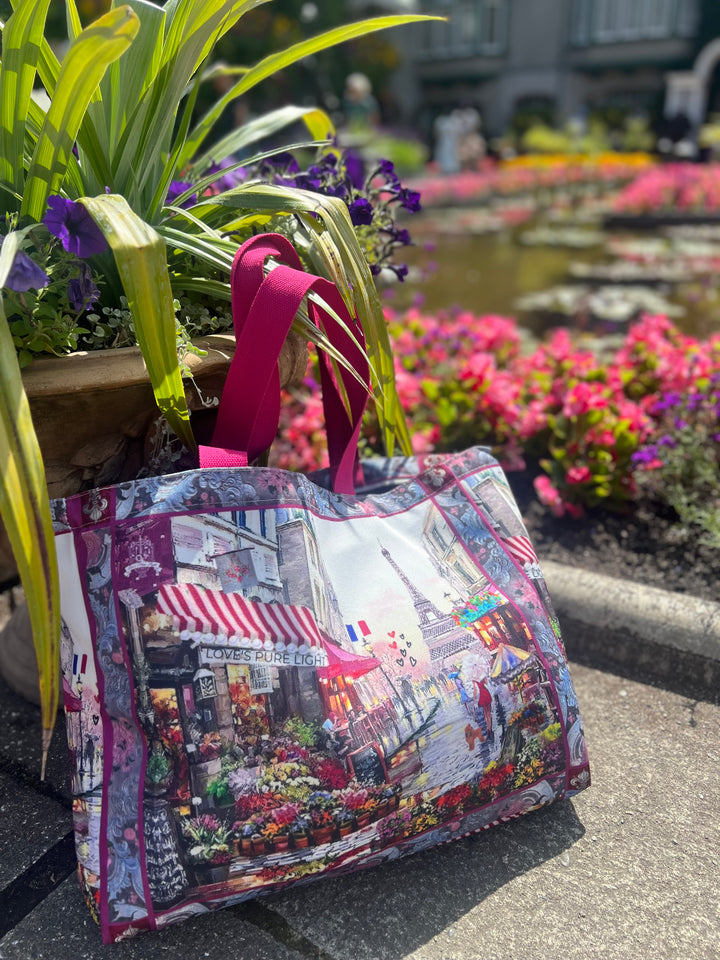 D-412T TRAVEL TOTE BAG PARIS ILLUMINATE TRUE LOVE - CITY OF LIGHTS