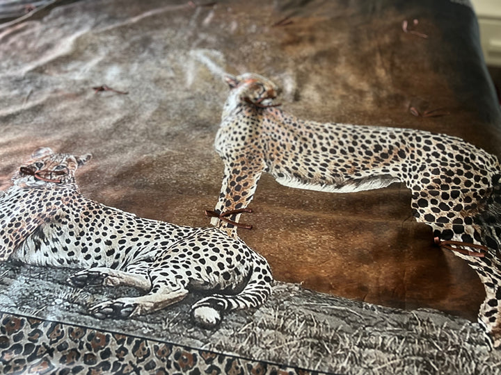 D-335SBT - LEOPARDS NEW STANCE - SILK BED THROW