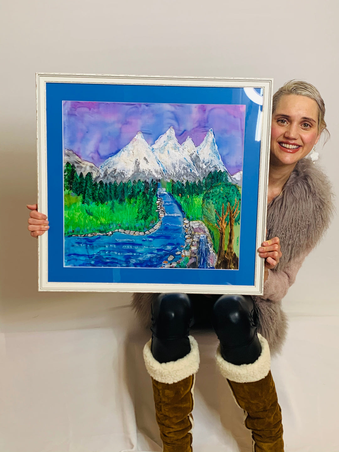ORIGINAL SILK PAINTING THE WELLSPRING OF LIFE