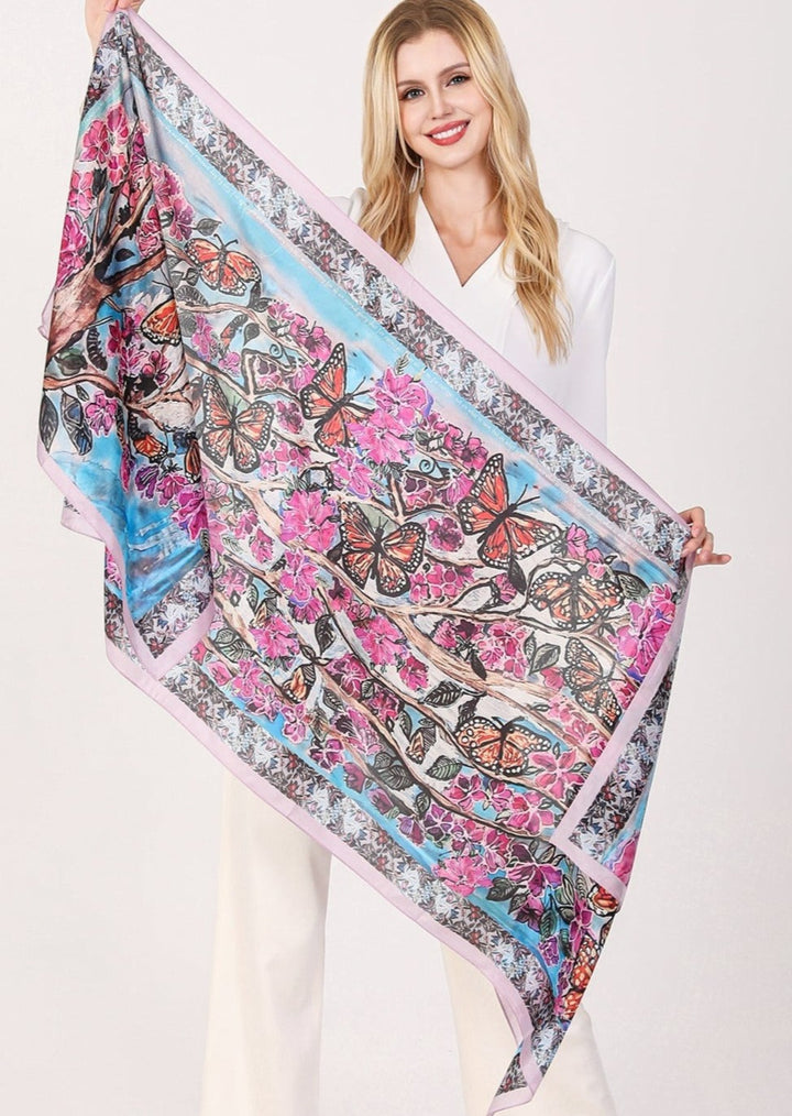 D-407S PURE SILK EMERGE BUTTERFLY ARMY