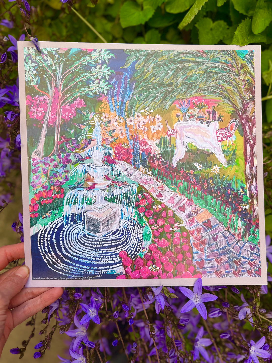 D-512AP TIMES OF REFRESHING THE FOUNTAIN OF LIFE Matte Finish Original Art Print