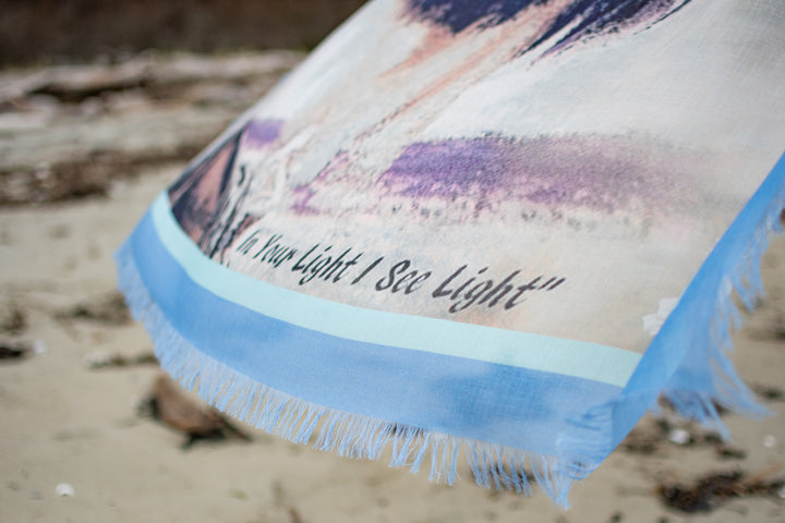 D-455 PRAYER SHAWL - HE IS THE FOUNTAIN OF LIFE  PSALM 36:9