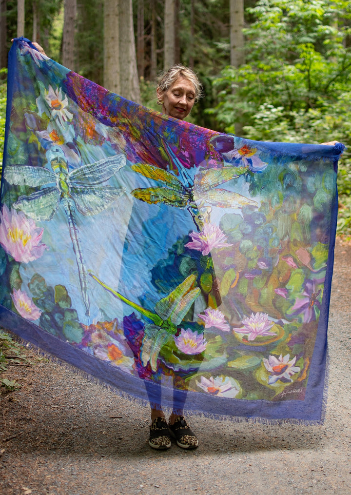 D-470 RISE UP DRAGONFLY SCARF