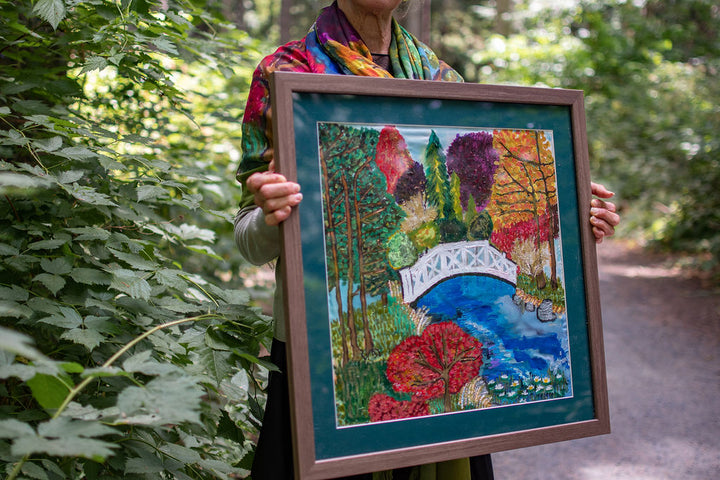 D-469 ONE THING I ASK THIS ONLY DO I SEEK, THE ORIGINAL SILK PAINTING BY CYDNEY