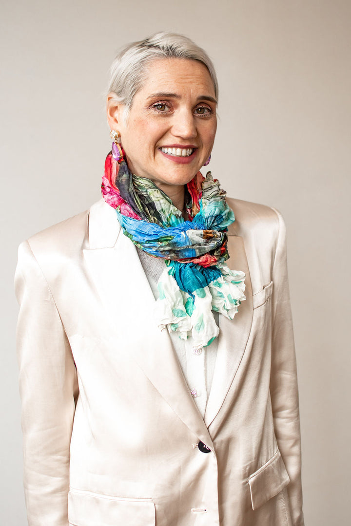 D-405SL IN PARADISE WITH YOU - SILK LINEN SCARF