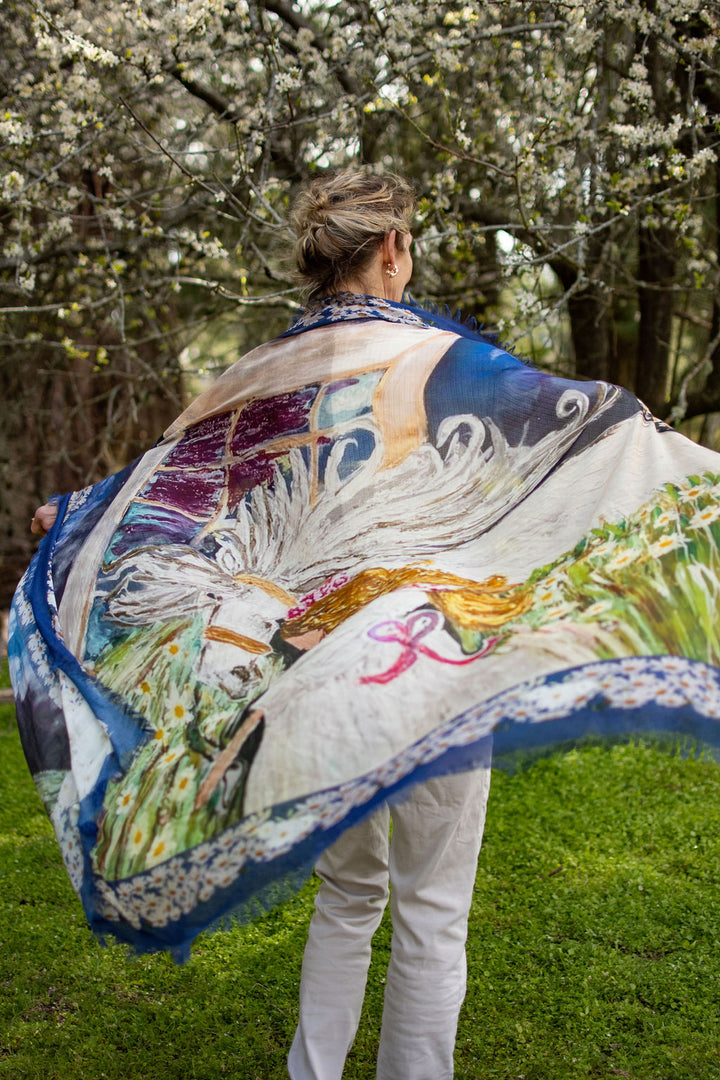 D-445 DRAW NEAR THE BRIDE LEANING INTO HER WHITE HORSE