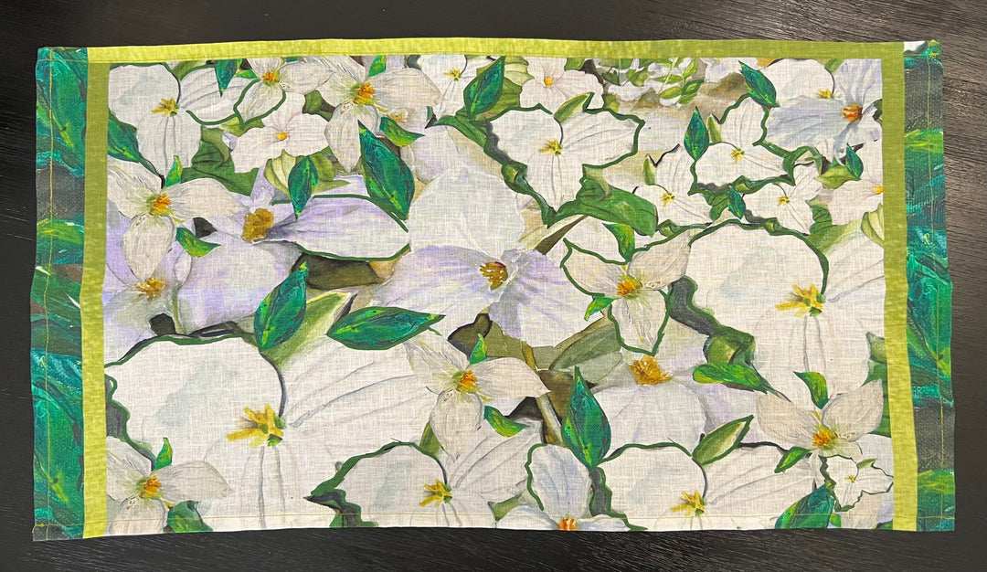 D-446LTT ONTARIO TRILLIUM ORGANIC LINEN TEA TOWEL