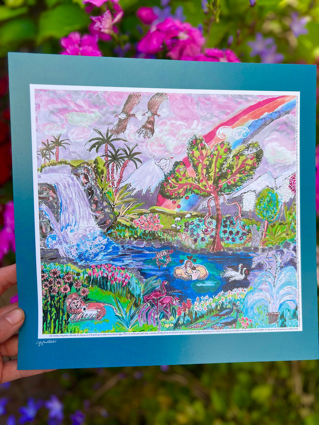 D-559AP FULLY RESTORED COME TO THE GARDEN AND PLAY Matte Finish Original Art Print