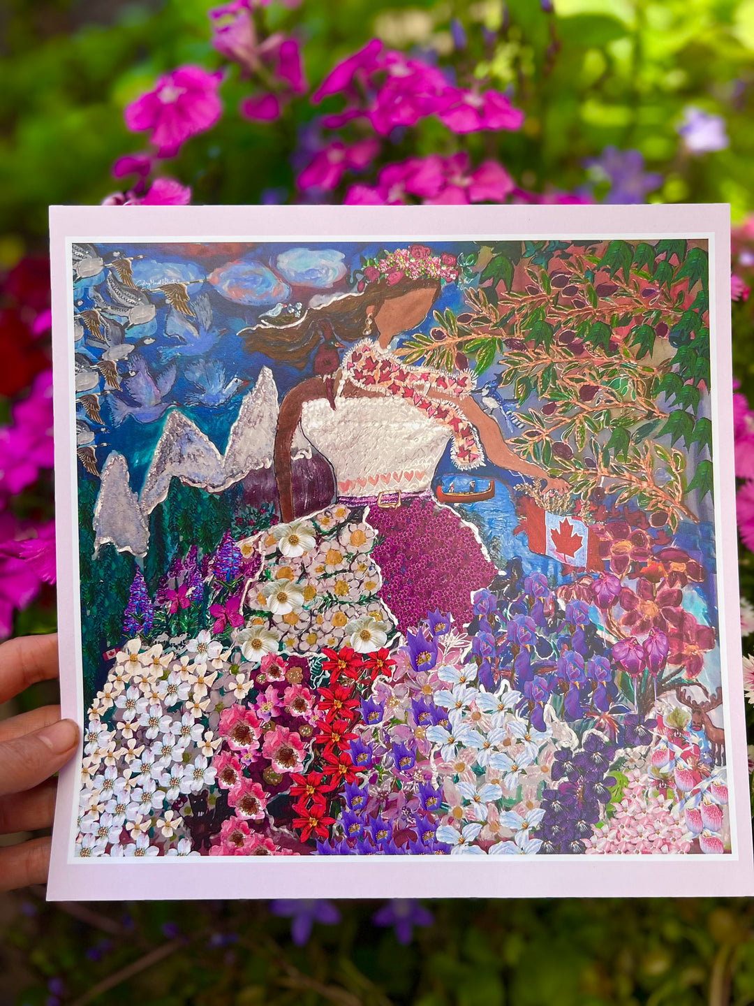 D-220AP Every Provincial Flower Of Canada Matte Finish Original Art Print