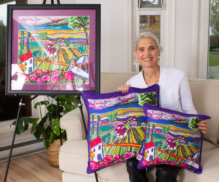 D-471 LIFE AND ABUNDANCE - Small Luxury Organic Linen Sham, 16" x 16"