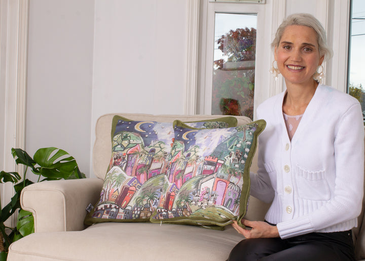 D-481 CATCH THE INEXPRESSIBLE JOY OF CHRISTMAS - Small Luxury Organic Linen Sham, 16" x 16"