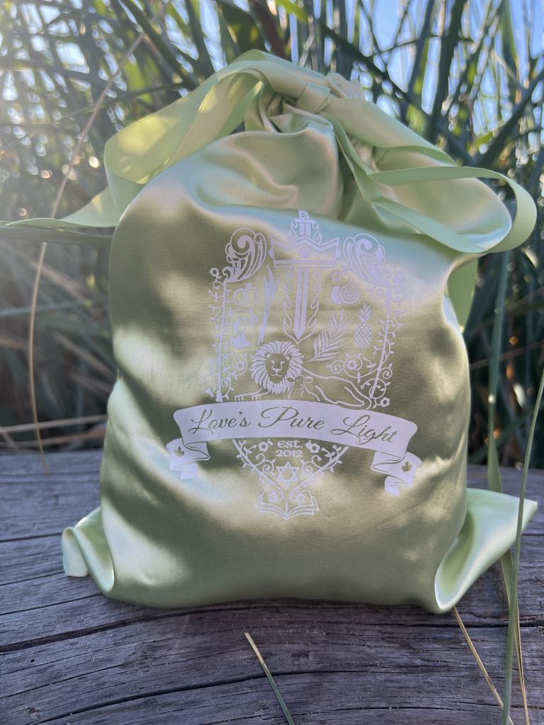 LIME GREEN SILK POUCH
