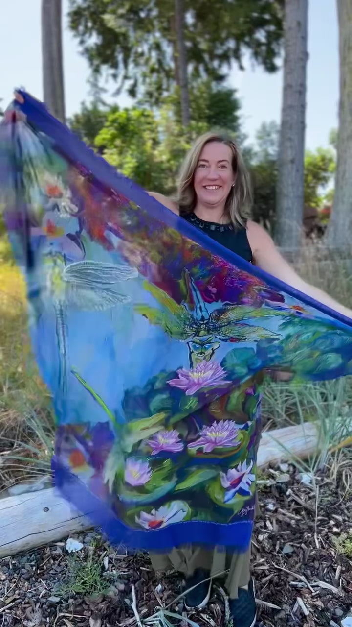 D-470 RISE UP DRAGONFLY SCARF