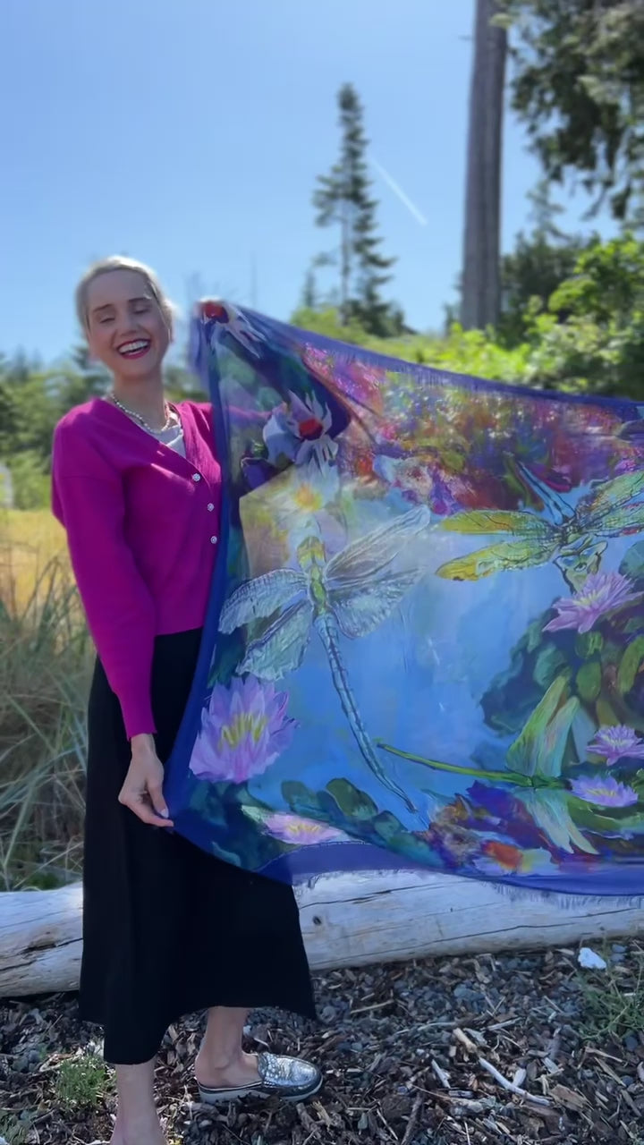 D-470 RISE UP DRAGONFLY SCARF