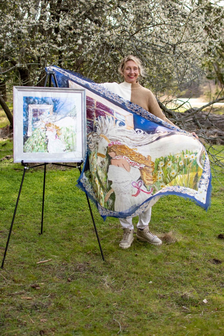 D-445 DRAW NEAR THE BRIDE LEANING INTO HER WHITE HORSE