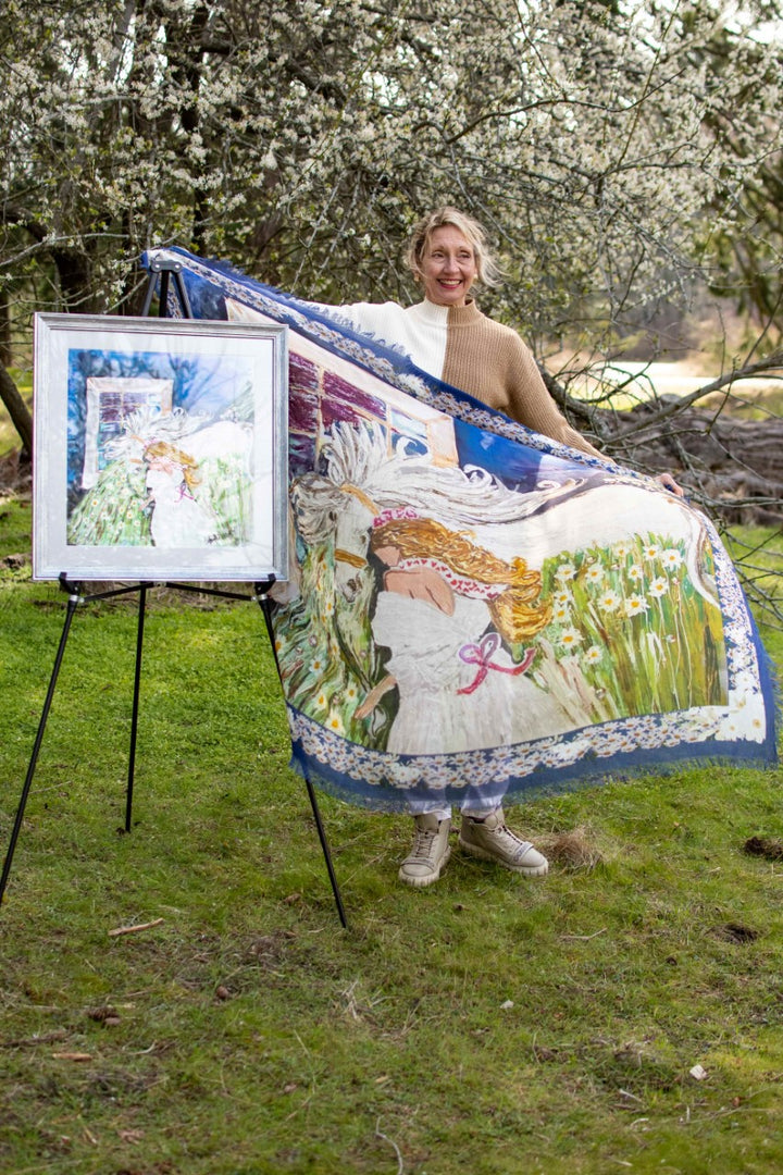 D-445 DRAW NEAR THE BRIDE LEANING INTO HER WHITE HORSE