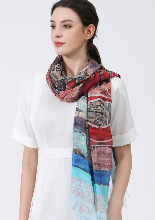 D-218 THE ESTHER SCARF-  A LITTLE MORE GREY POUPON - PREPARE FOR THE PALACE