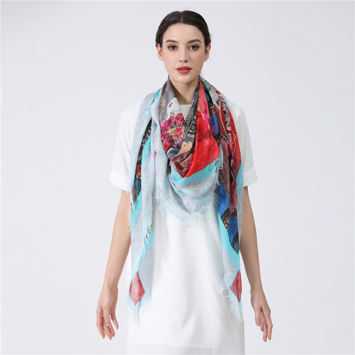 D-218 THE ESTHER SCARF-  A LITTLE MORE GREY POUPON - PREPARE FOR THE PALACE