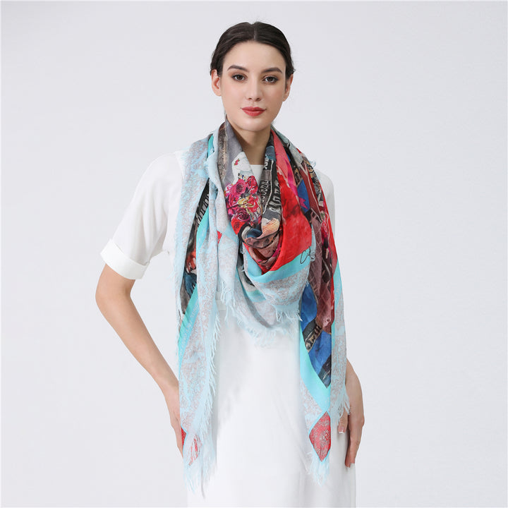 D-218 THE ESTHER SCARF-  A LITTLE MORE GREY POUPON - PREPARE FOR THE PALACE