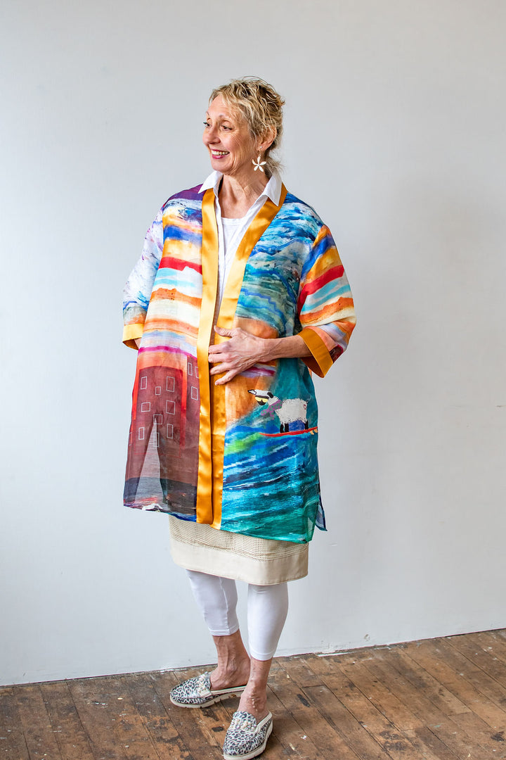 D-426K SILK LINEN KIMONO - THE BIG ONE. TSUNAMI SHEEP 2023