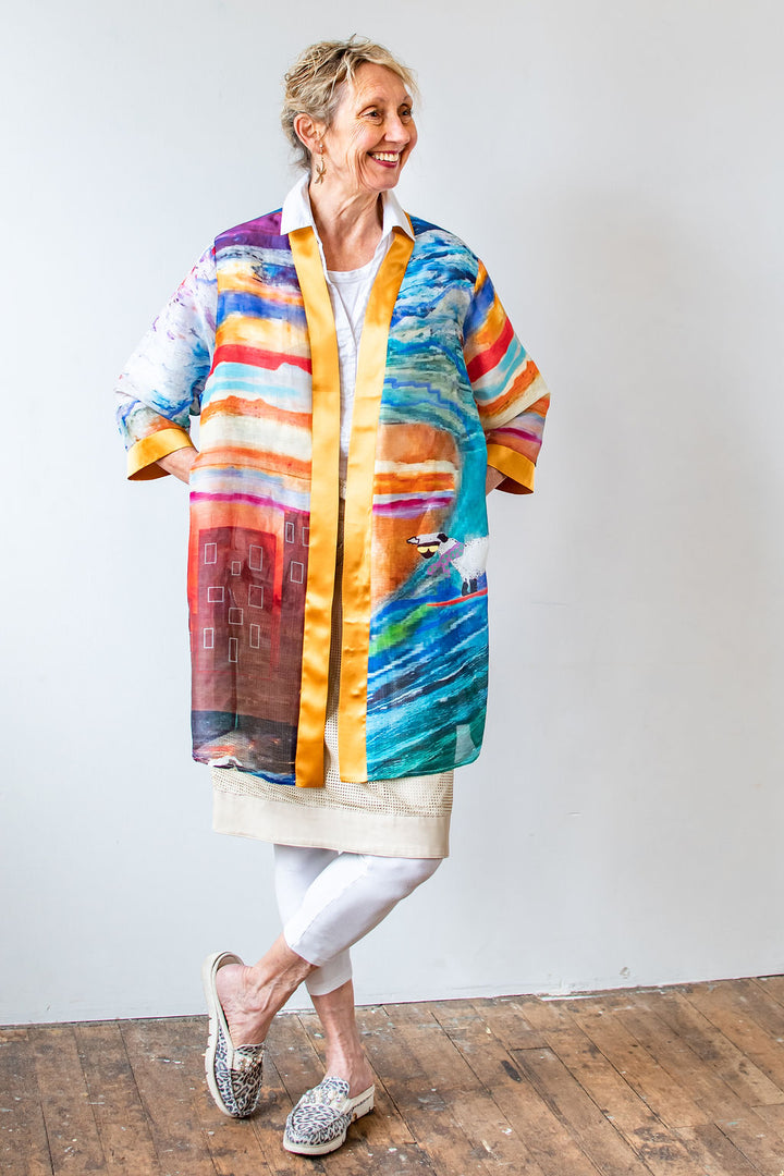 D-426K SILK LINEN KIMONO - THE BIG ONE. TSUNAMI SHEEP 2023