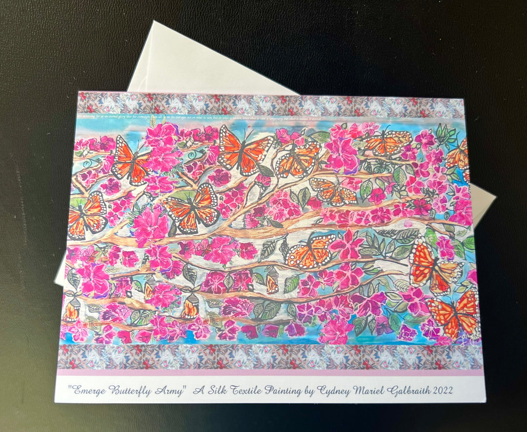 EMERGE BUTTERLY ARMY LINEN GREETING CARD 4 X 6