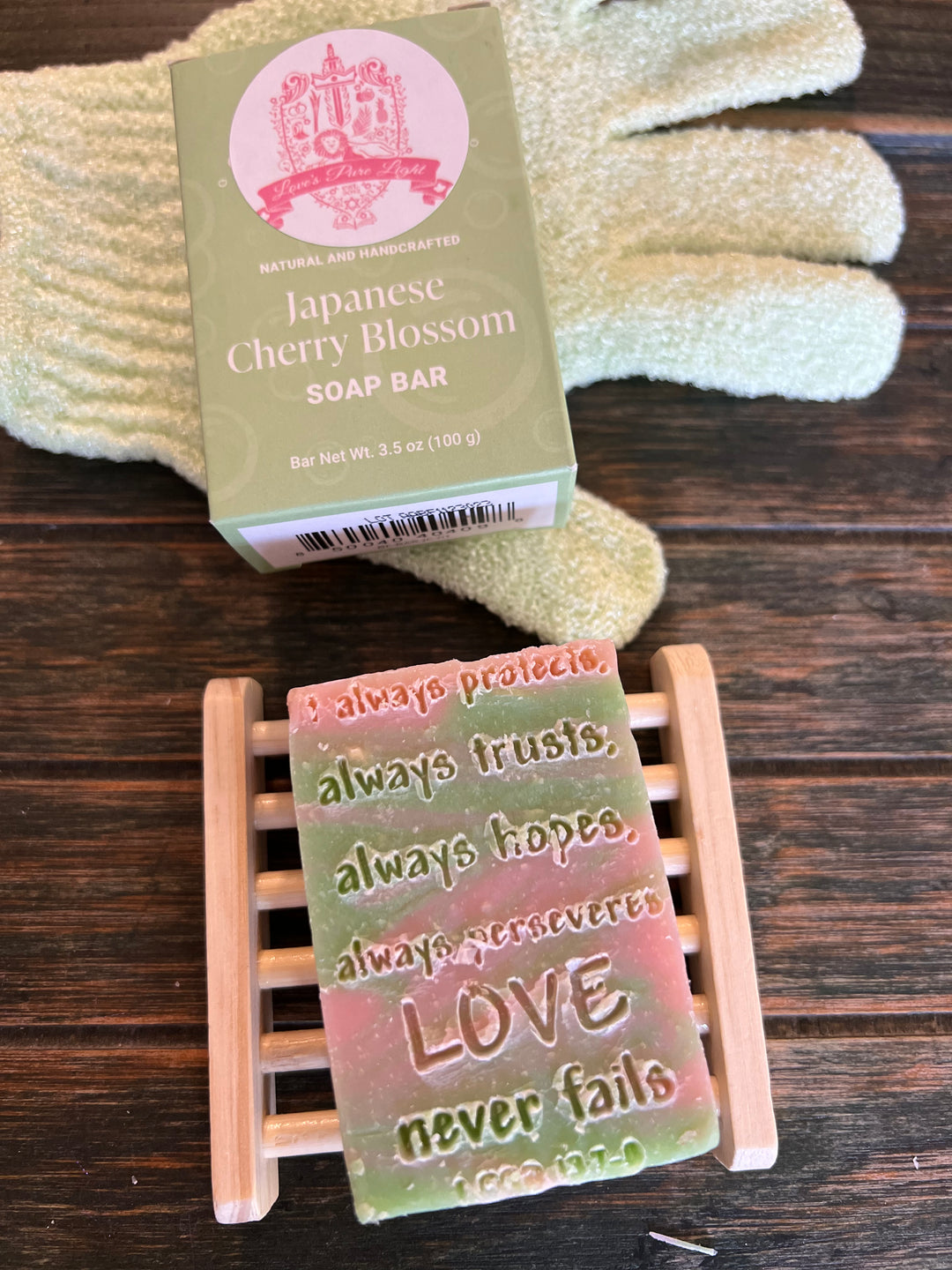 JAPANESE CHERRY BLOSSOM STAMPED HANDMADE SOAP