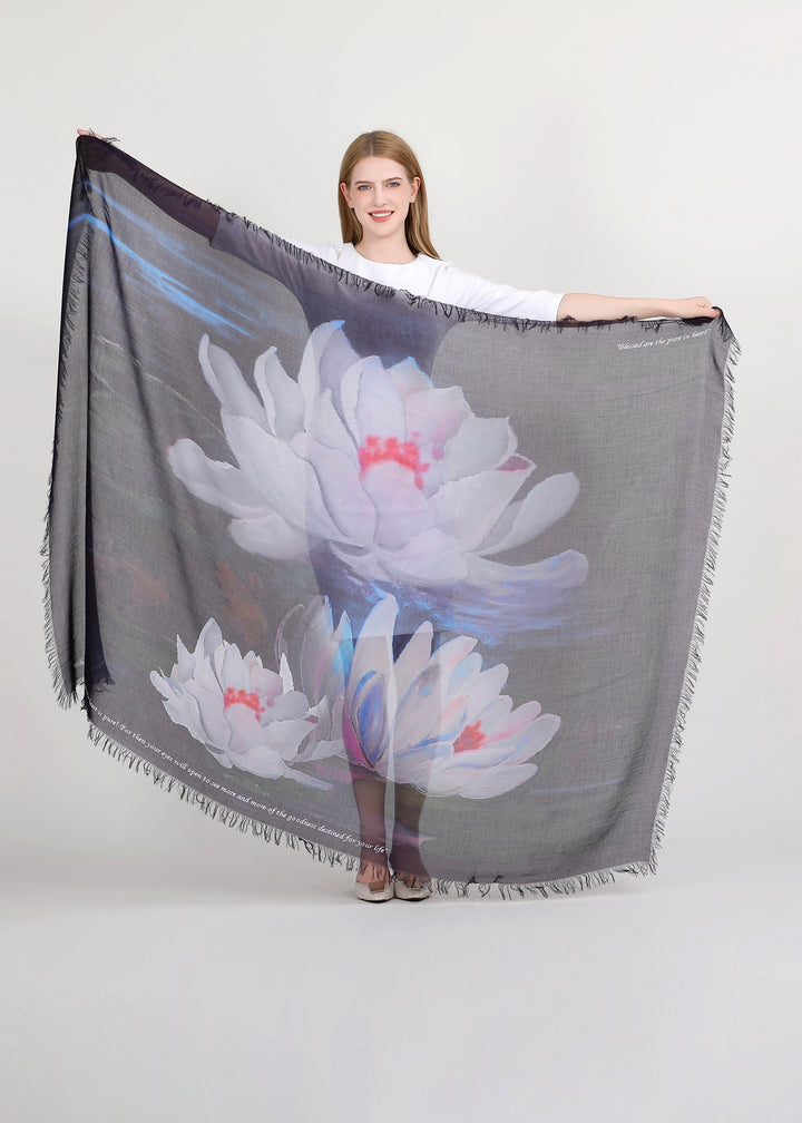 D-203 BLESSED ARE THE PURE - WHITE WATERLILY