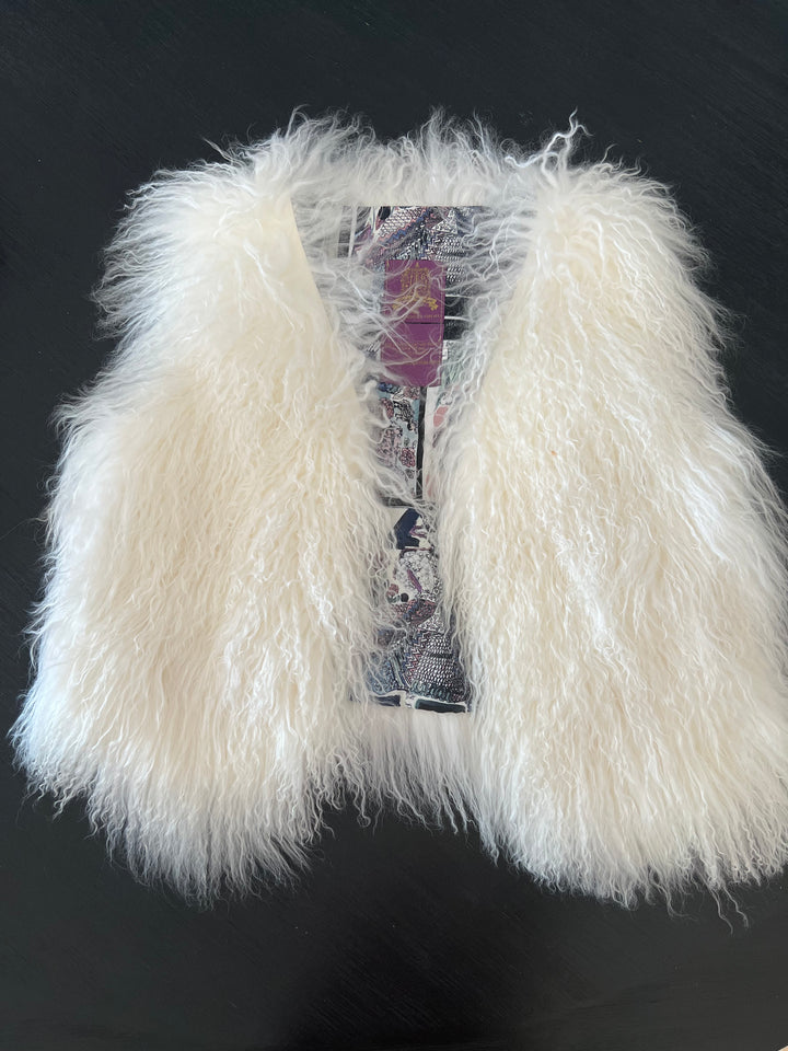 MONGOLIAN SHEEPS WOOL VEST SIZE LARGE
