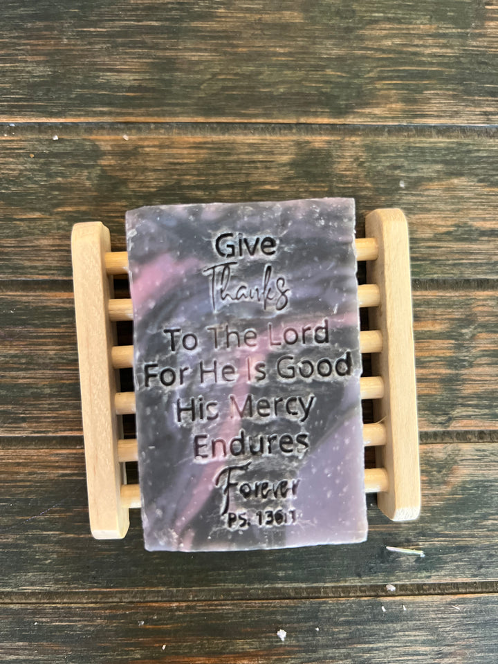 RASPBERRY VANILLA STAMPED HANDMADE SOAP