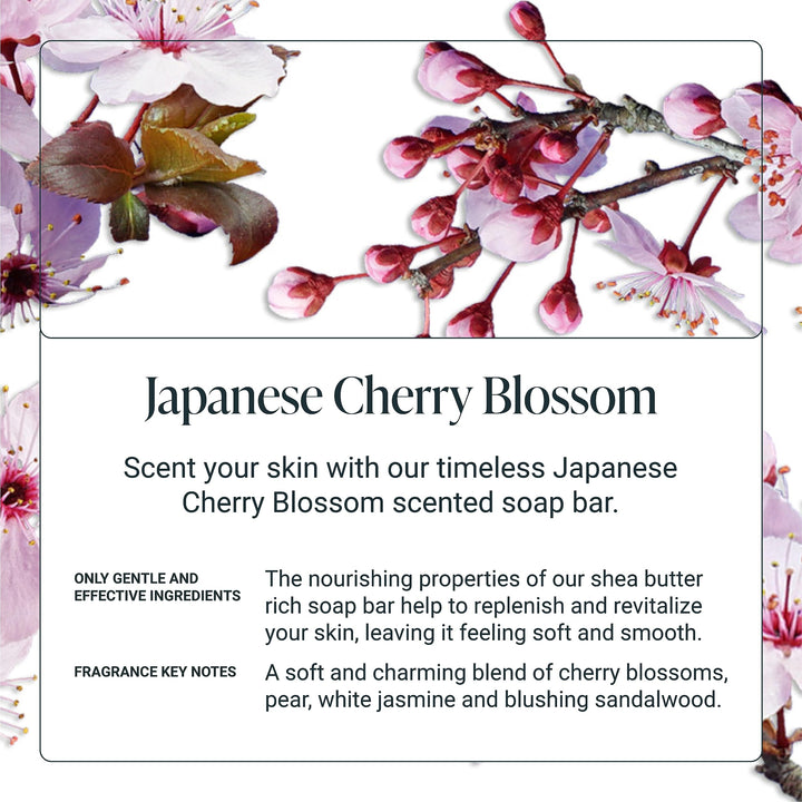 JAPANESE CHERRY BLOSSOM STAMPED HANDMADE SOAP