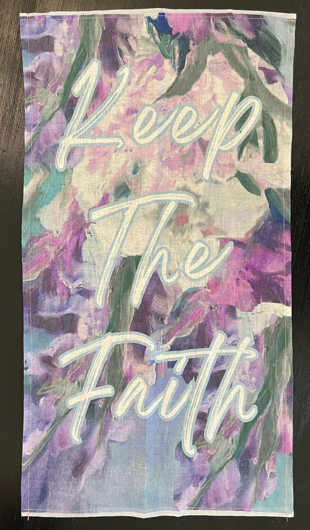 D-516LTT KEEP THE FAITH ORGANIC LINEN TEA TOWEL
