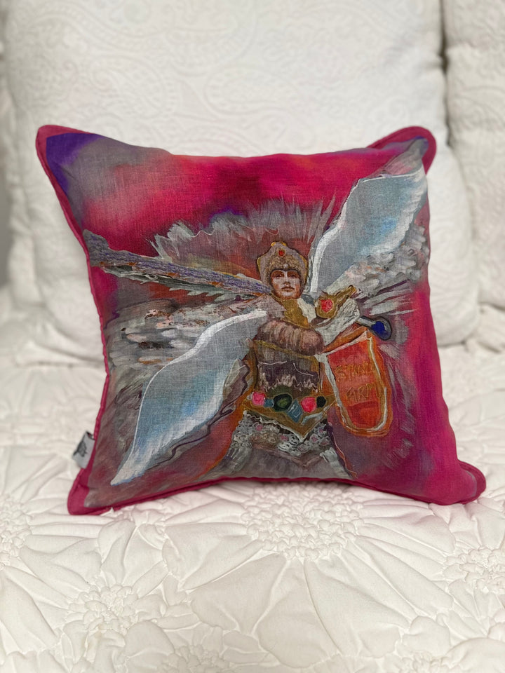 D-210 YOU ARE A LOVE WARRIOR- Small Luxury Organic Linen Sham, 16" x 16"