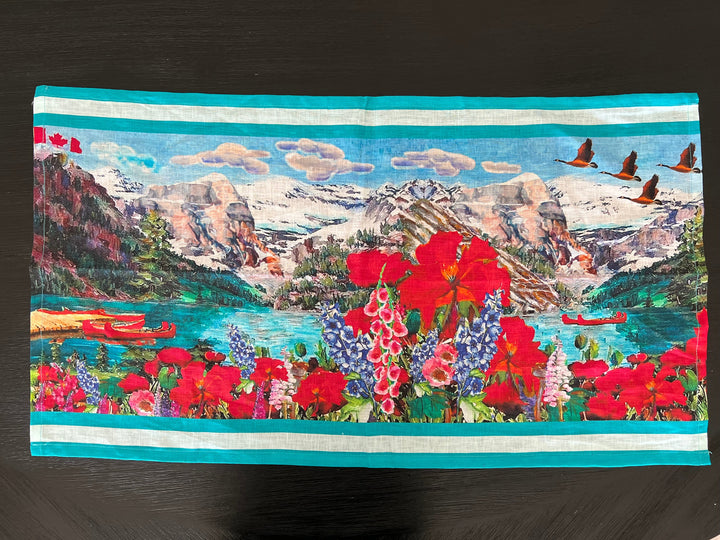 D-222LTT STAND IN AWE CANADA FOREVER CHANGED IN YOUR PRESENCE ORGANIC LINEN TEA TOWEL