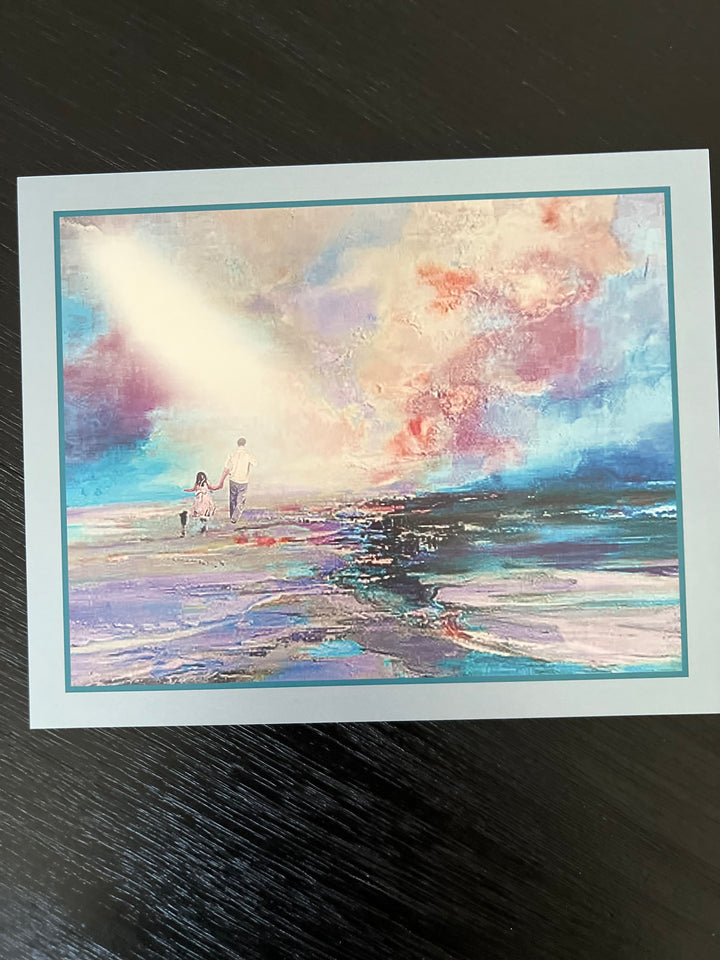 D-643AP WALK IN THE LIGHT BLUE Matte Finish Original Art Print