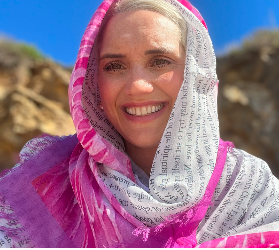 D-92 1000 PROMISES: POWER IN WORDS. RESTORED IDENTITY DECLARATION PRAYER SHAWL