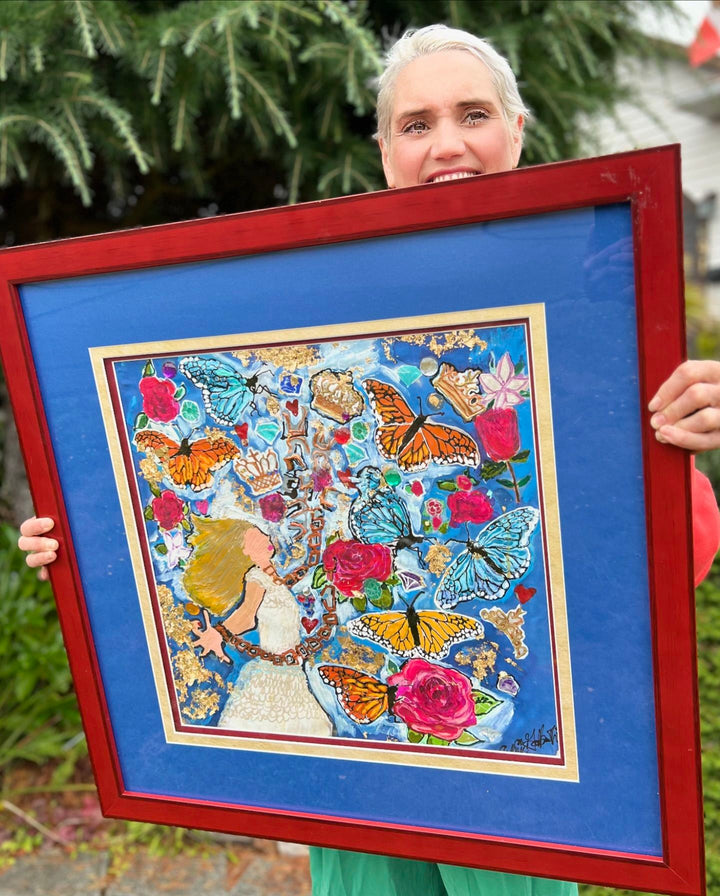 FOREVER FREE- ORIGINAL SILK PAINTING