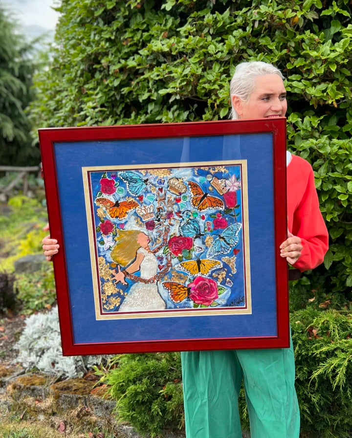 FOREVER FREE- ORIGINAL SILK PAINTING