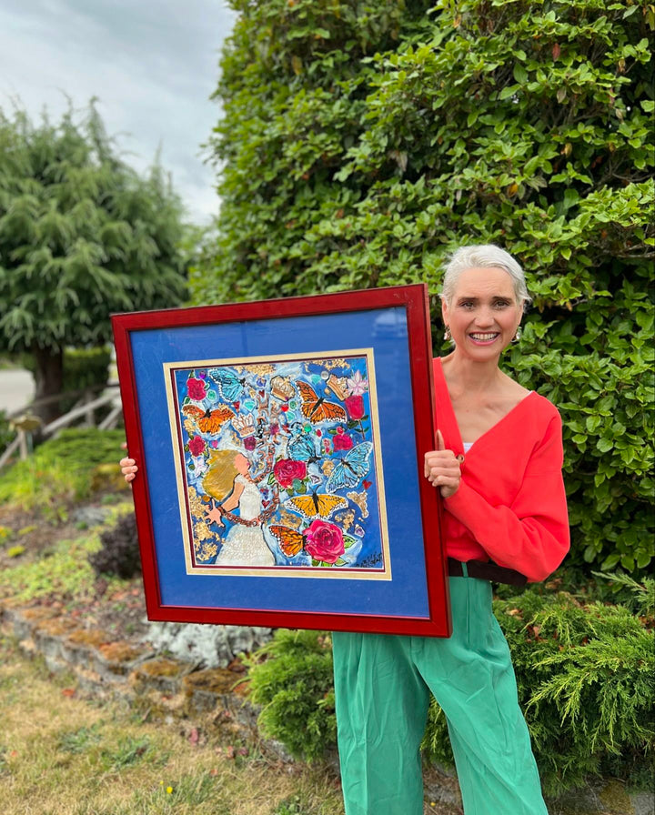 FOREVER FREE- ORIGINAL SILK PAINTING