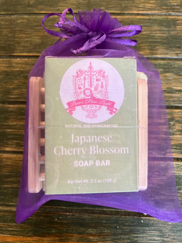 JAPANESE CHERRY BLOSSOM STAMPED HANDMADE SOAP
