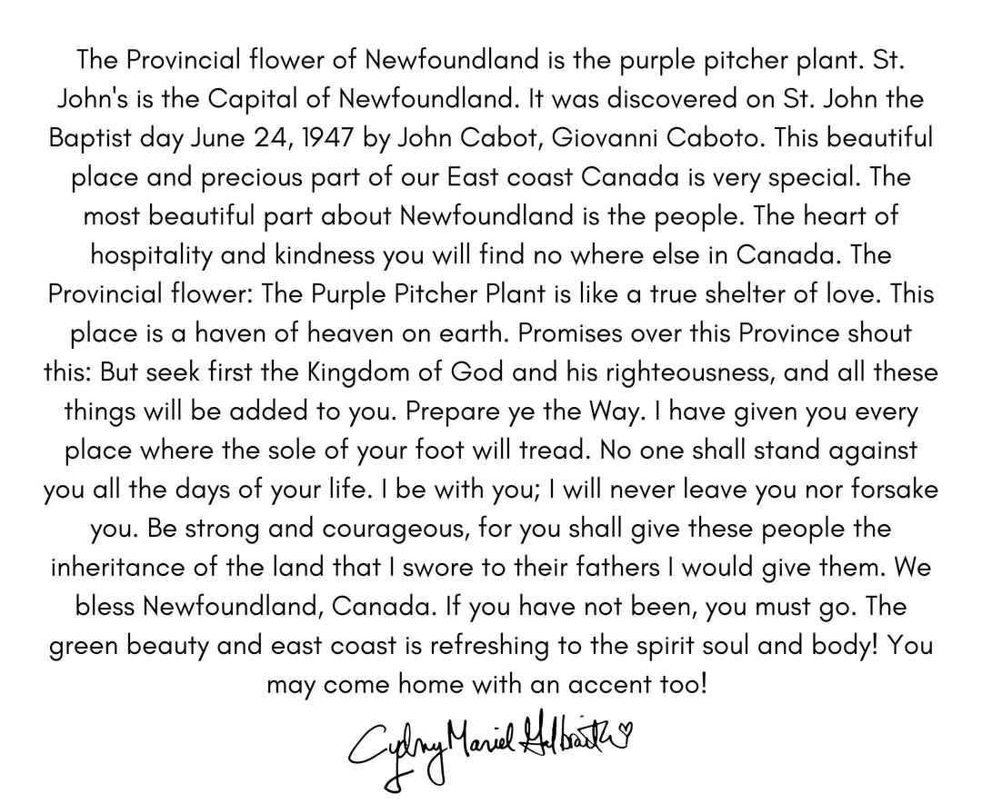 D-647 PROVINCIAL FLOWER OF NEWFOUNDLAND THE PURPLE PITCHER PLANT