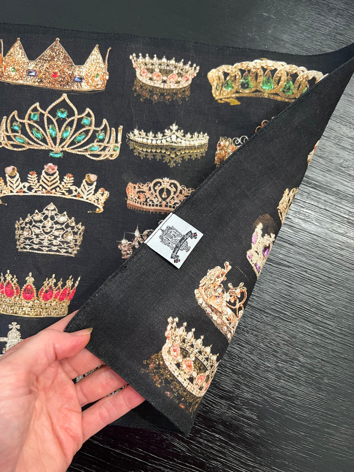 D-705LINEN CROWNED PLACESETTING* SETS OF 4* DOUBLE SIDED *ORGANIC LINEN - Placemat 12" x 18"