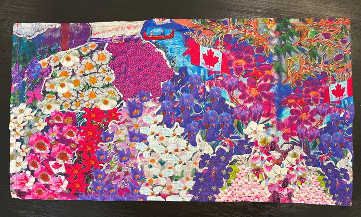 D-220LTT THE BRIDE OF CANADA EVERY PROVINCIAL FLOWER ORGANIC LINEN TEA TOWEL