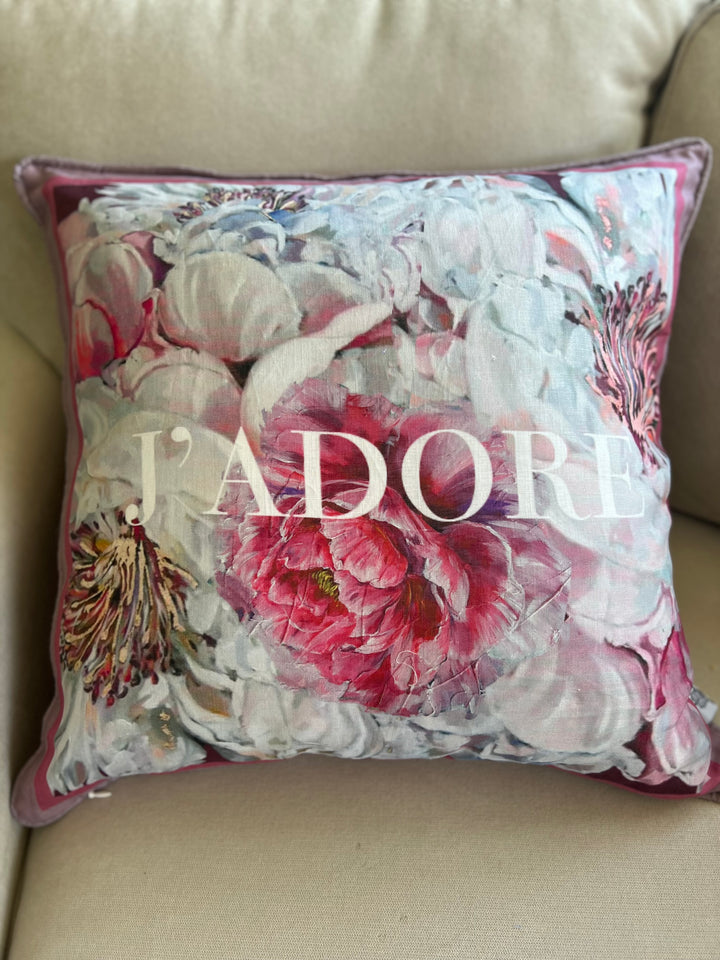 D-607 J'ADORE Large Luxury Organic Linen Sham 16" X 16"