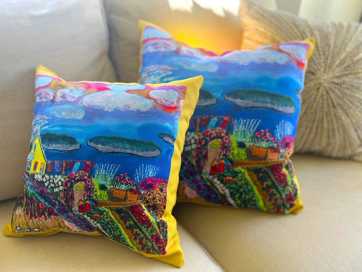 D-576PILLOW Living on the Overflow Luxury Pillow- 14"